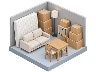 75 sqft self storage unit size example