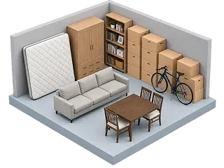 150 sqft self storage unit size example