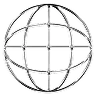 The global icon in the metal glass style