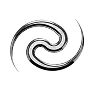 Abstract icon with a spiral shape