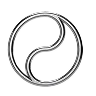 Circular spiral line-art icon