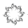 Organic circular pattern line-art icon