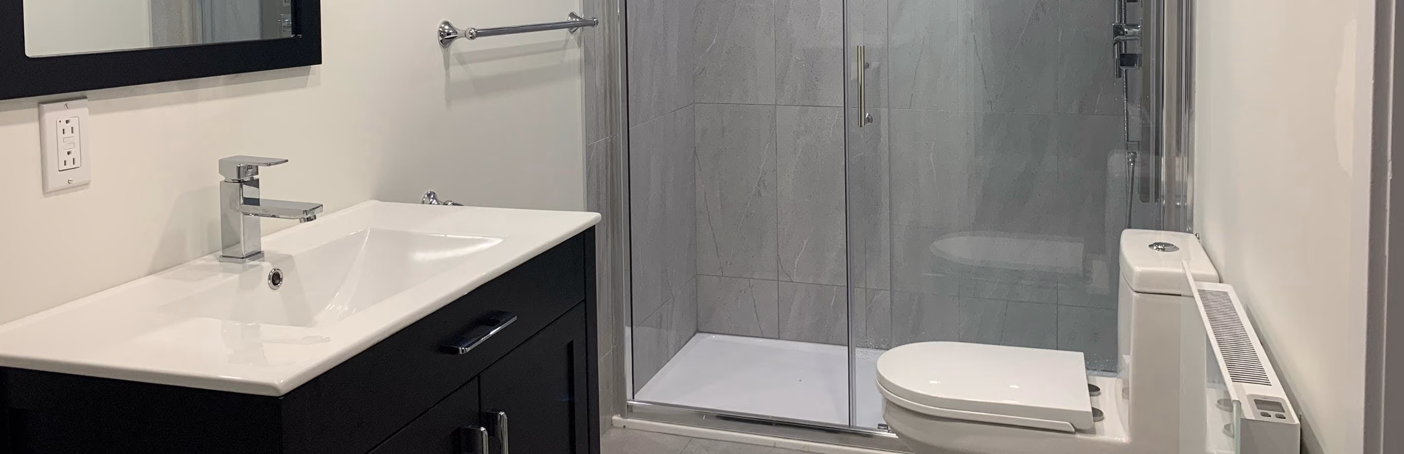 Baño nuevo en el sótano
