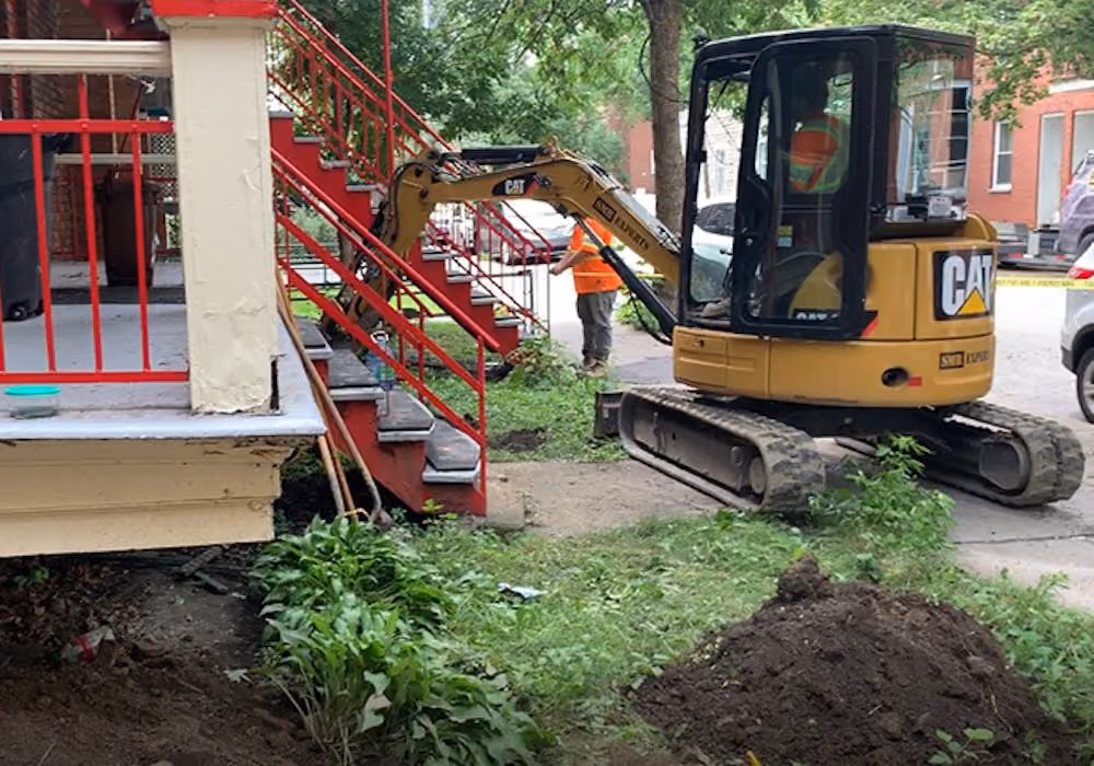 Instalación de un drenaje francés