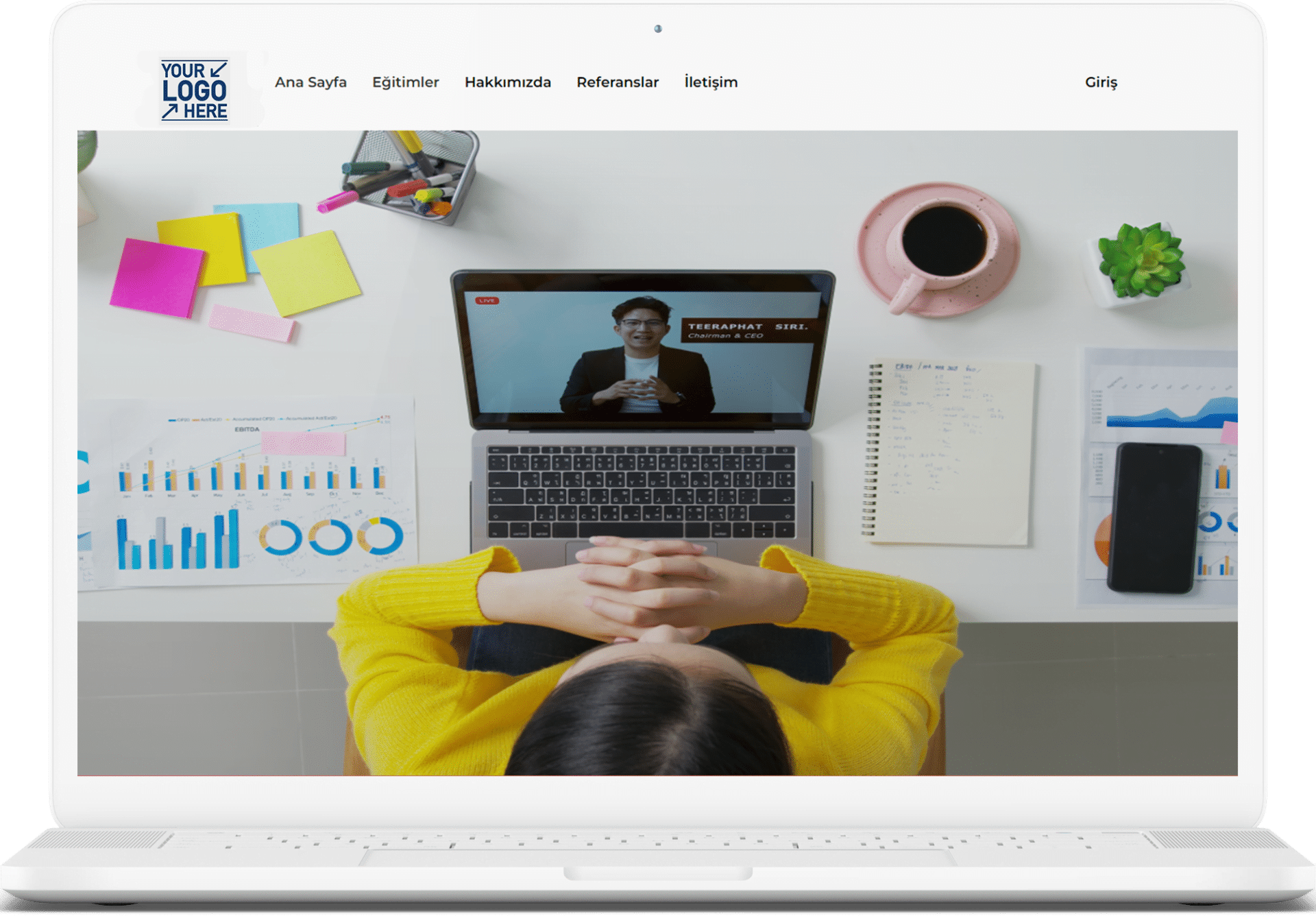 Branded training portal built with Vedubox Website Builder