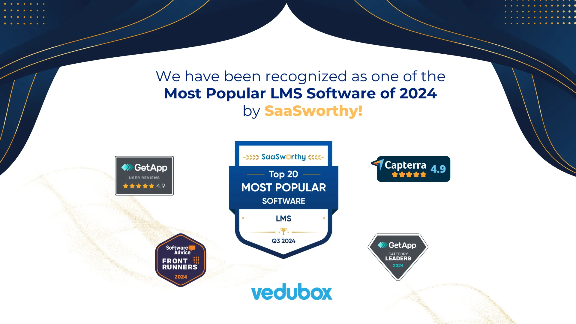 Vedubox recognised as one of the Most Popular LMS Software of 2024 by SaaSworthy