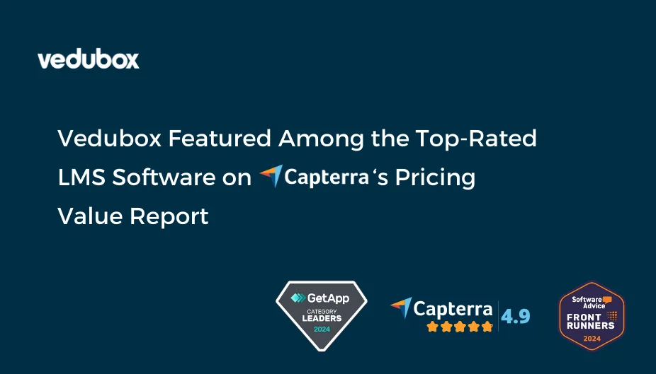 Vedubox featured among the top-rated LMS software on Capterra’s Pricing Value Report