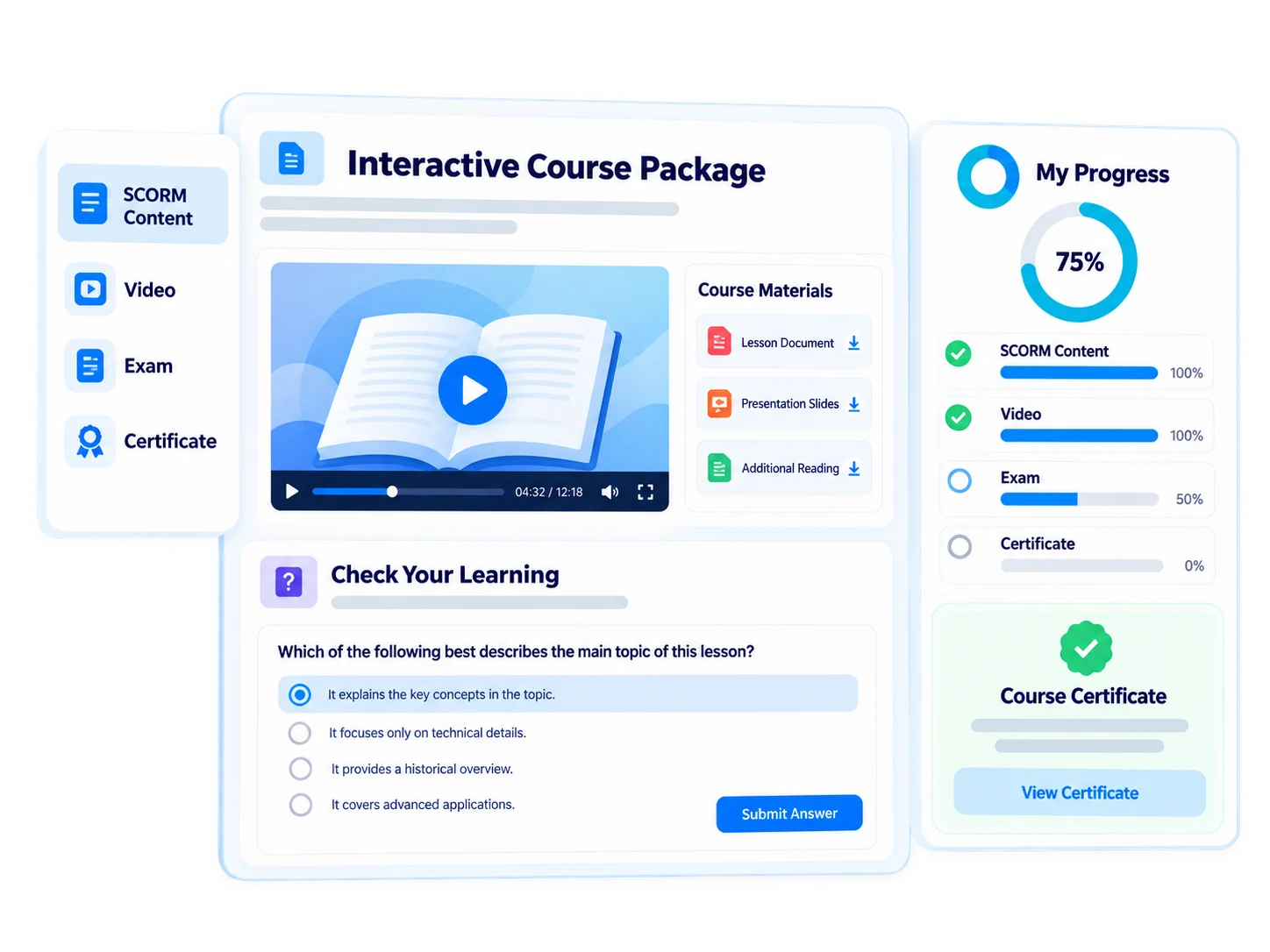 Not just package installation, but an integrated training experience