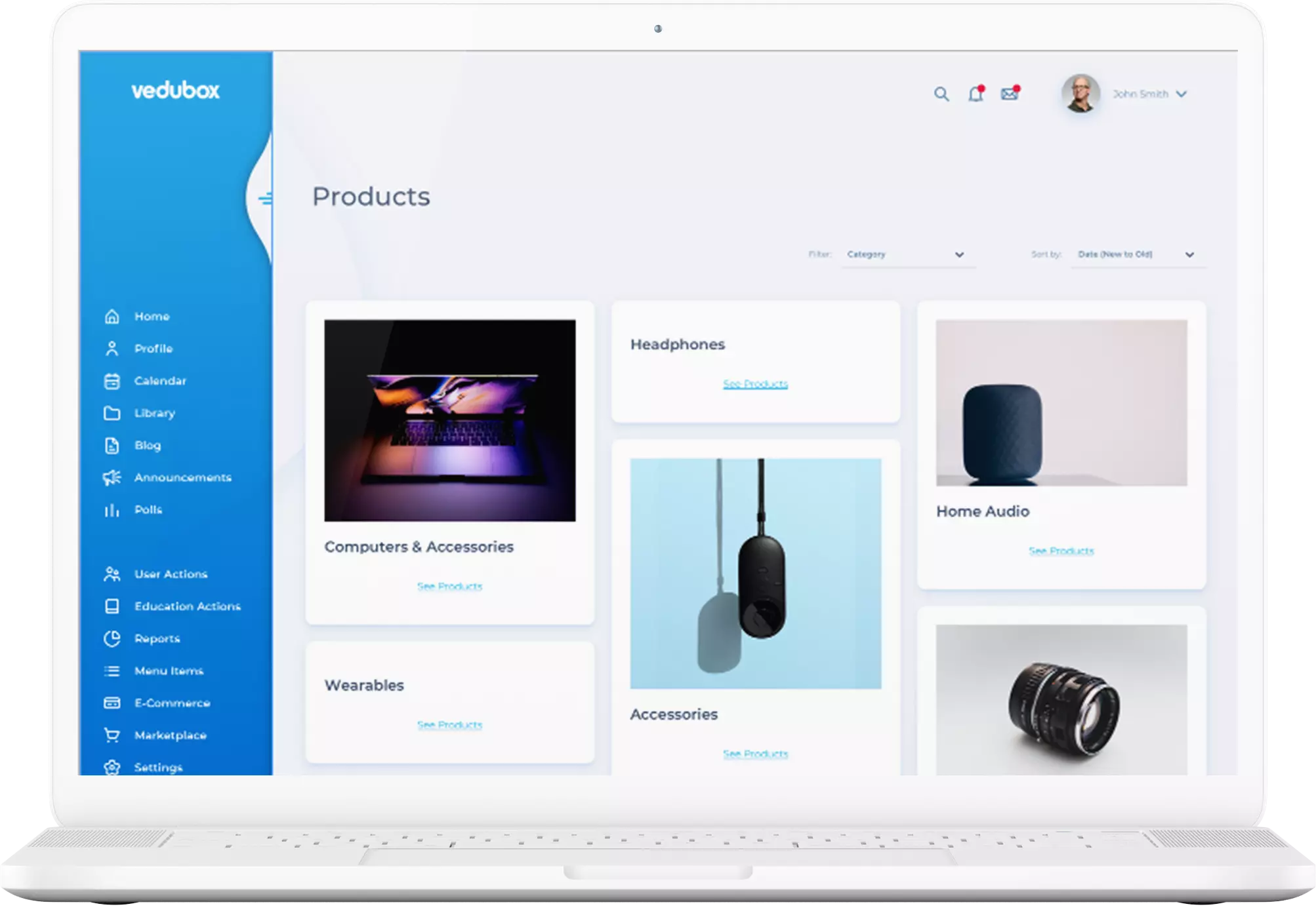 Vedubox Course Sales module store screen