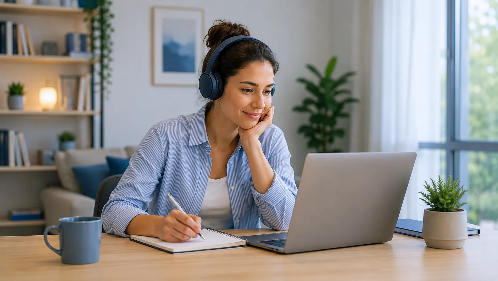 A customer learning through a self-service academy