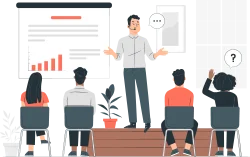 An academic giving a presentation