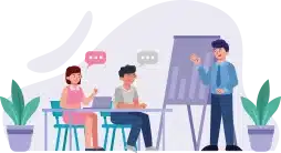 A class in progress at an education provider