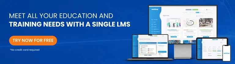 Meet all your education and training needs with a single LMS — try Vedubox now for free, no credit card required