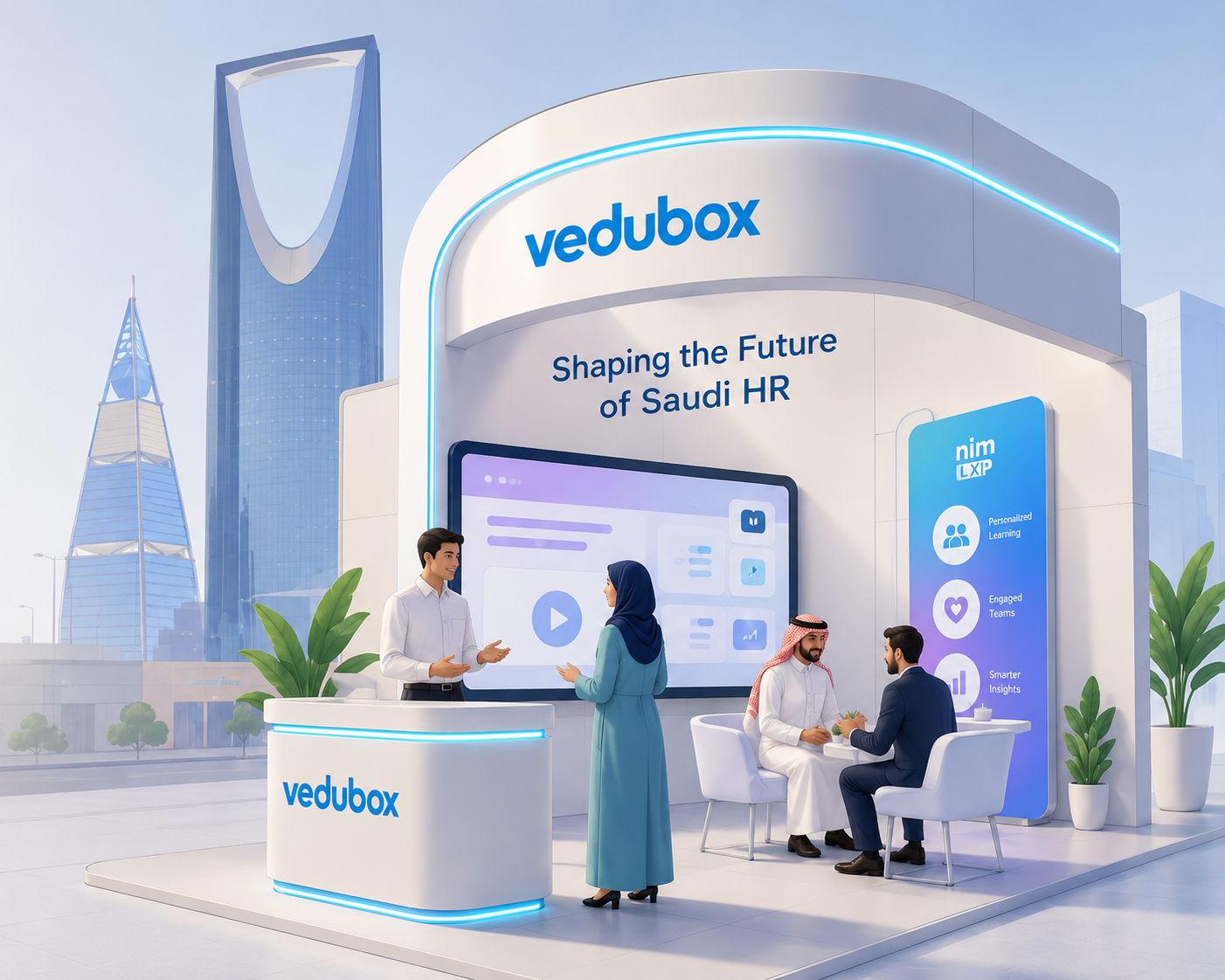 Vedubox stand E50 at HRSE KSA 2026 in Riyadh