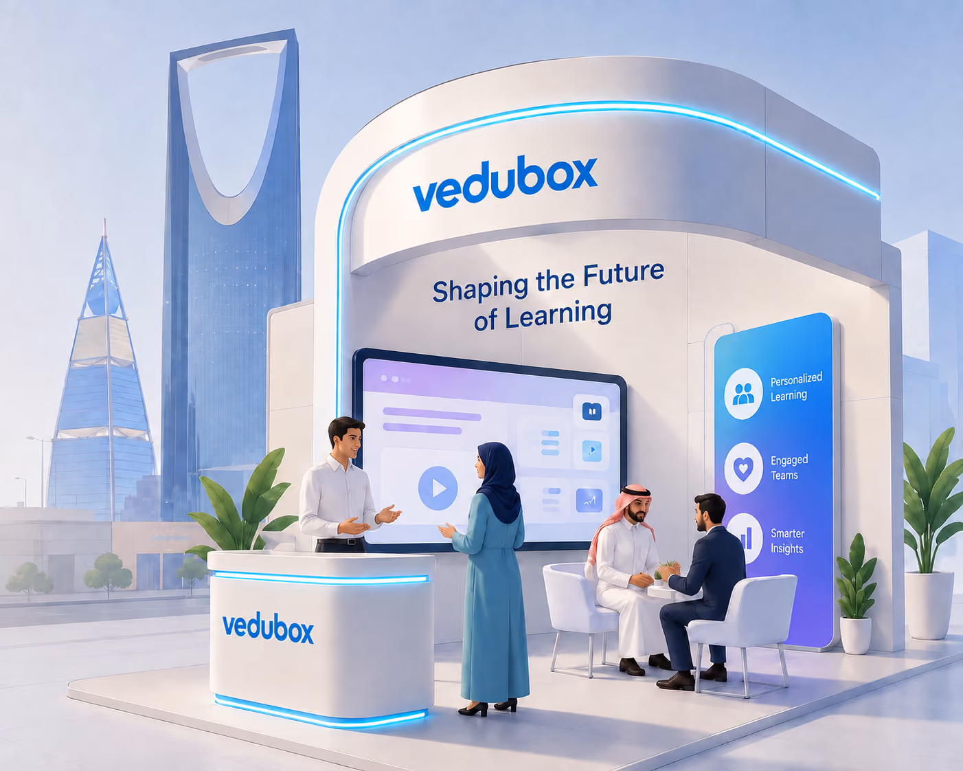 Vedubox stand E50 at HRSE KSA 2026 in Riyadh