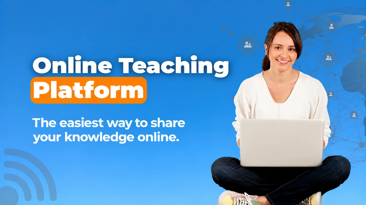 A tutor teaching online from a laptop