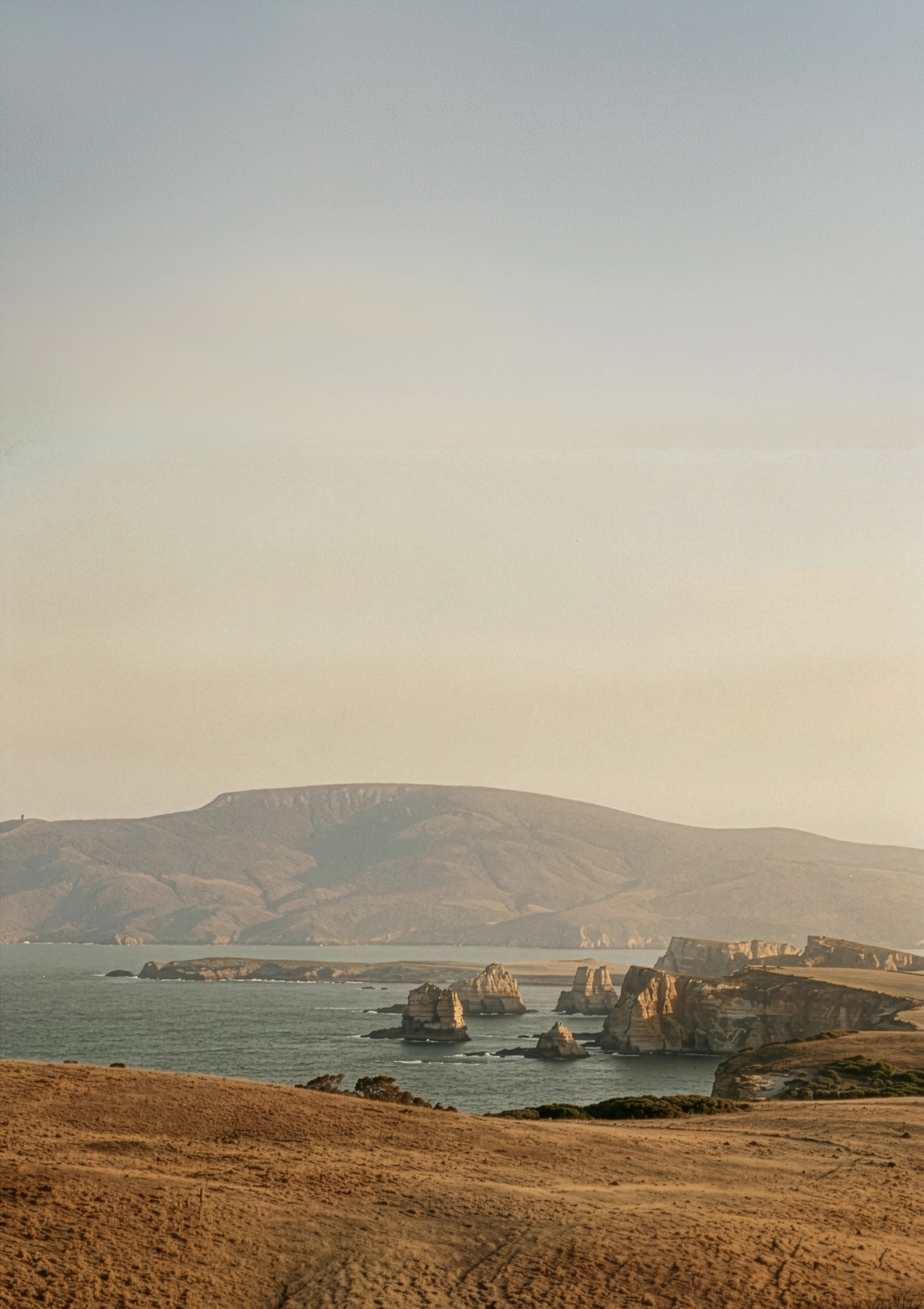Coastal headland at golden hour