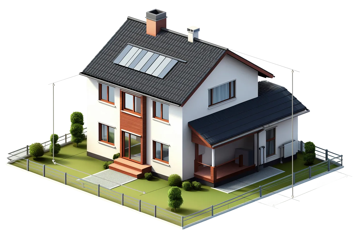 Modellhaus zur Veranschaulichung der Geschossflächenermittlung