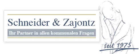 Logo mit Text Schneider & Zajontz Ihr Partner in allen kommunalen Fragen seit 1975.