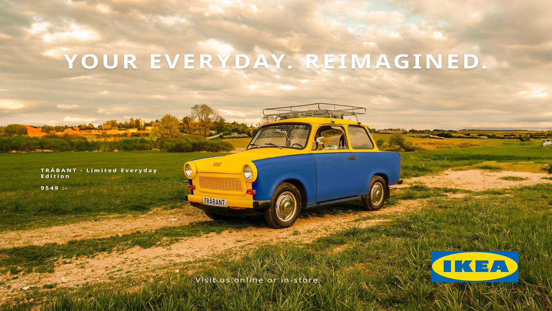 Stylized Trabant vehicle rendered in a real-time environment