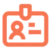 Icon of an identification badge with a person silhouette, a dollar sign, and two horizontal lines representing text.