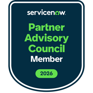 ServiceNow Partner Advisory Council Member badge, 2026.