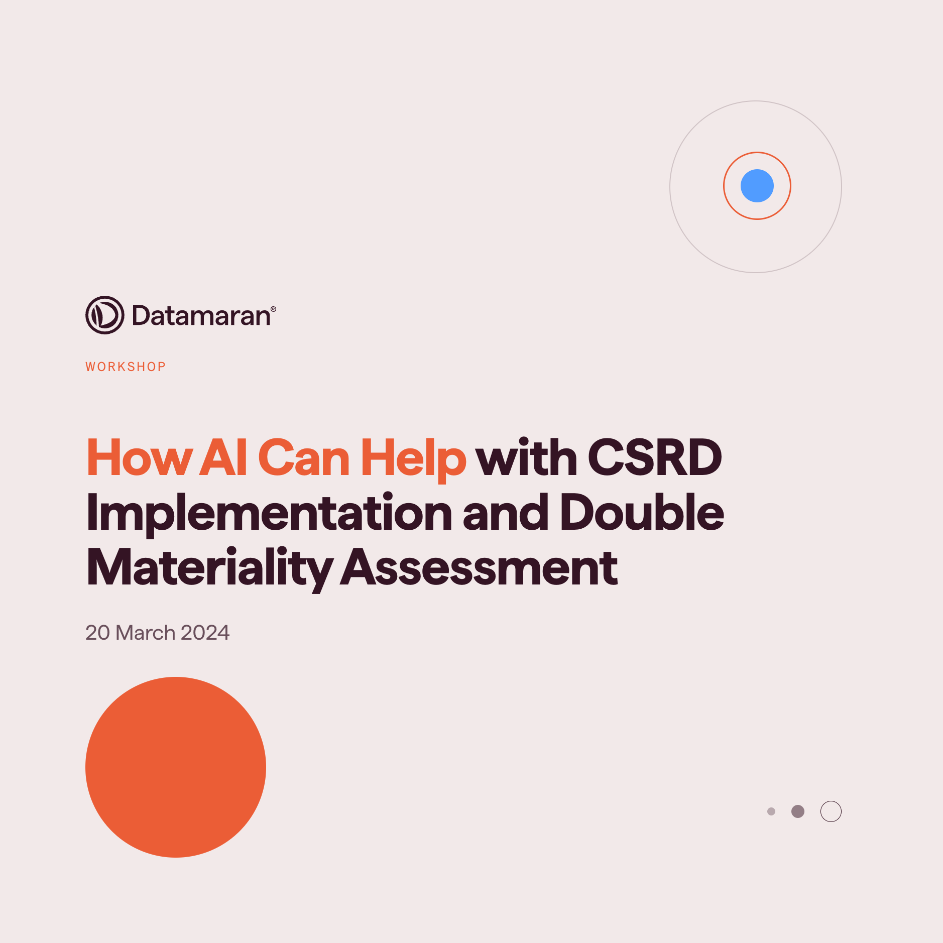 Illustration introducing webinar on Impacts, risks, and opportunities for a CSRD double materiality assessment