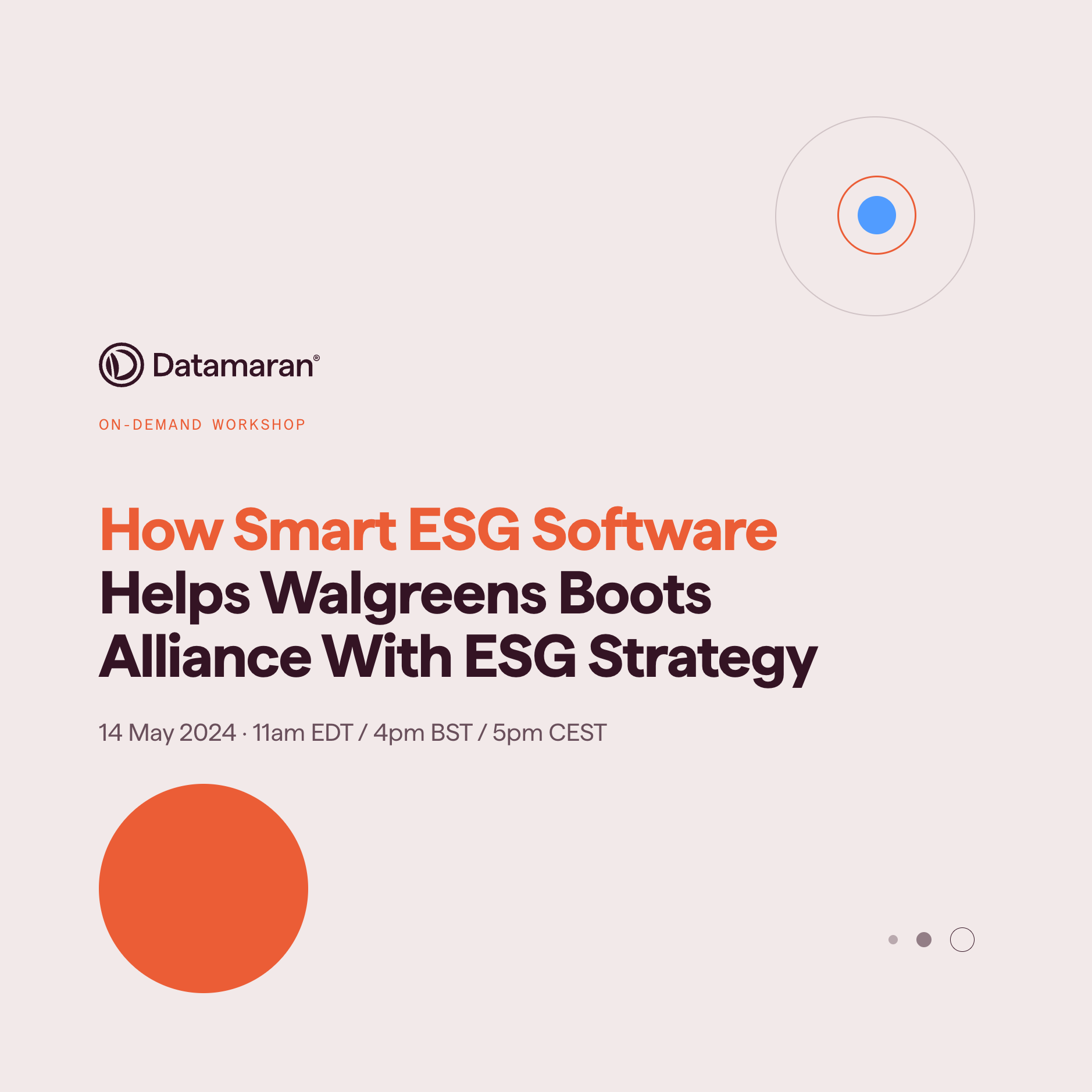 Illustration introducing On-Demand Digital Workshop: How Smart ESG Software Helps Walgreens Boots Alliance With ESG Strategy