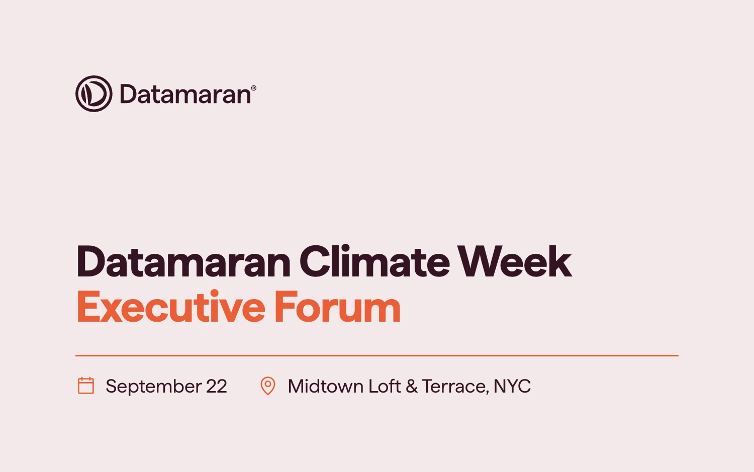 Datmaran New York Climate Week Executive Forum 2026