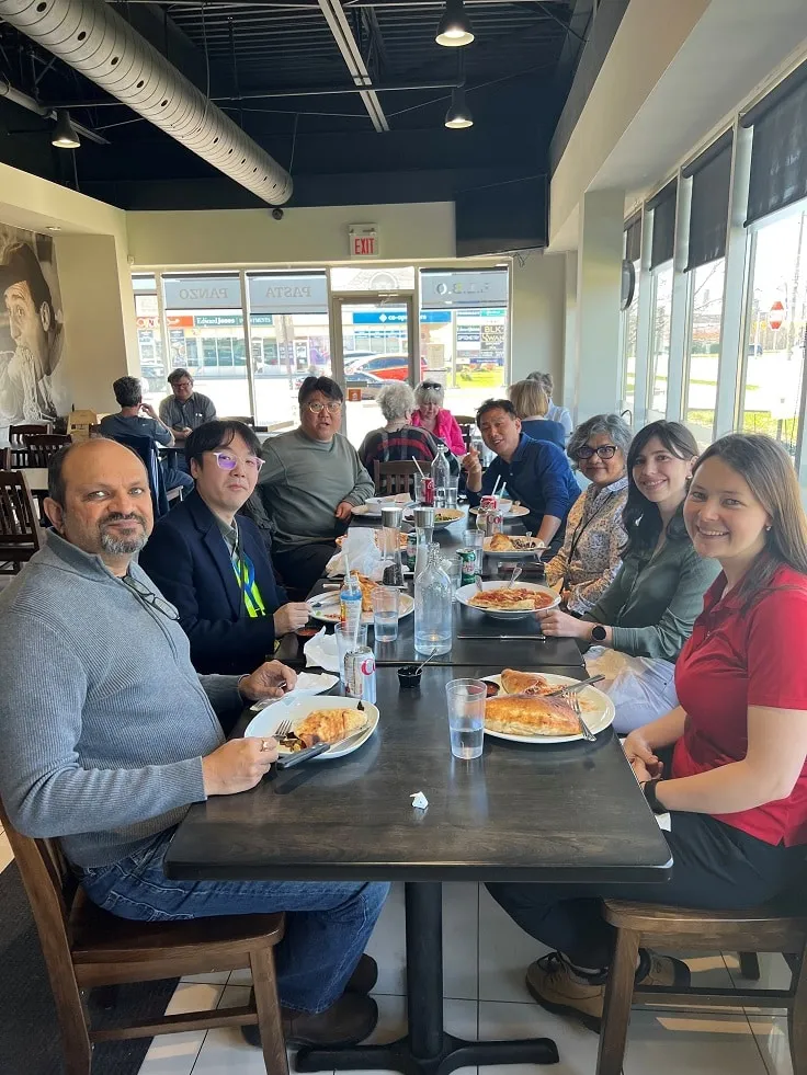Enjoying Lunch after a Successful Week of Testing!