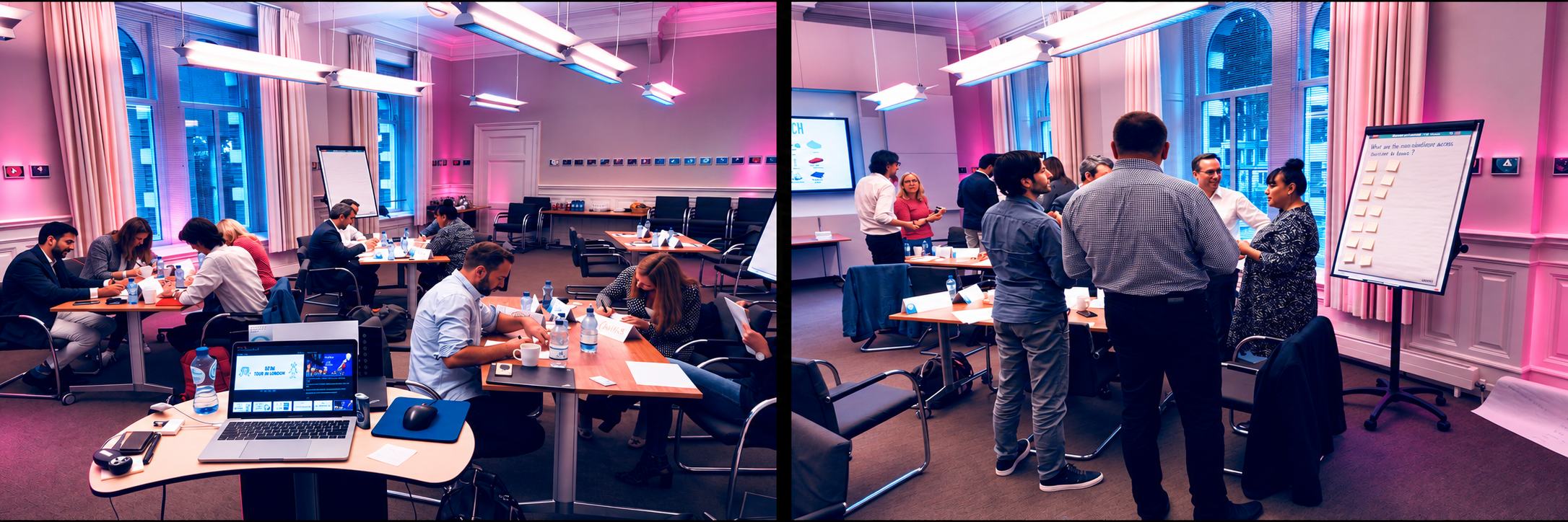 Sprint wall with experiments and metrics
