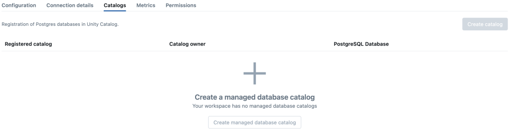 Figure 6: Register database as Catalog