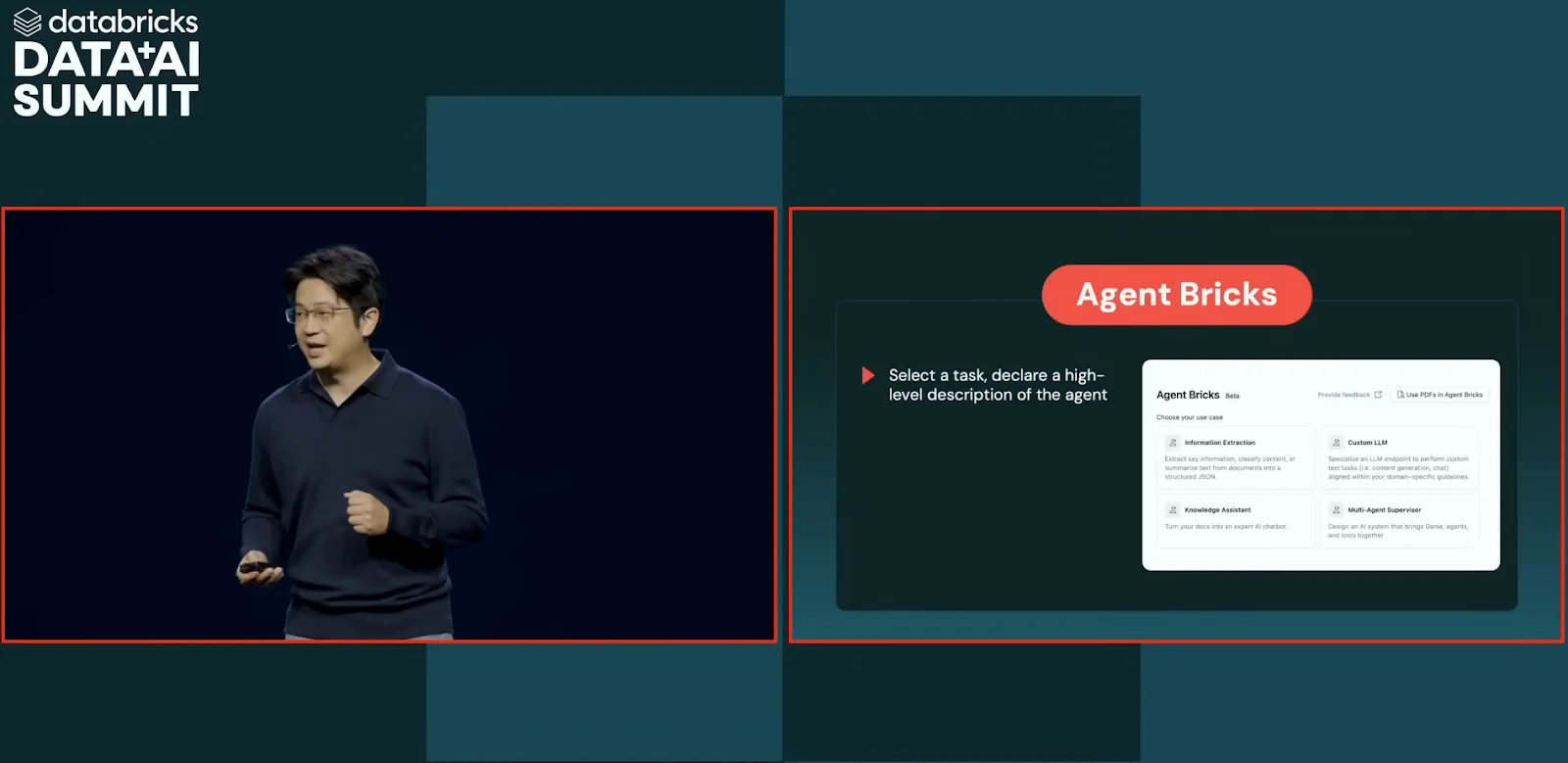 Databricks Agent Bricks announcement on Data+AI Summit