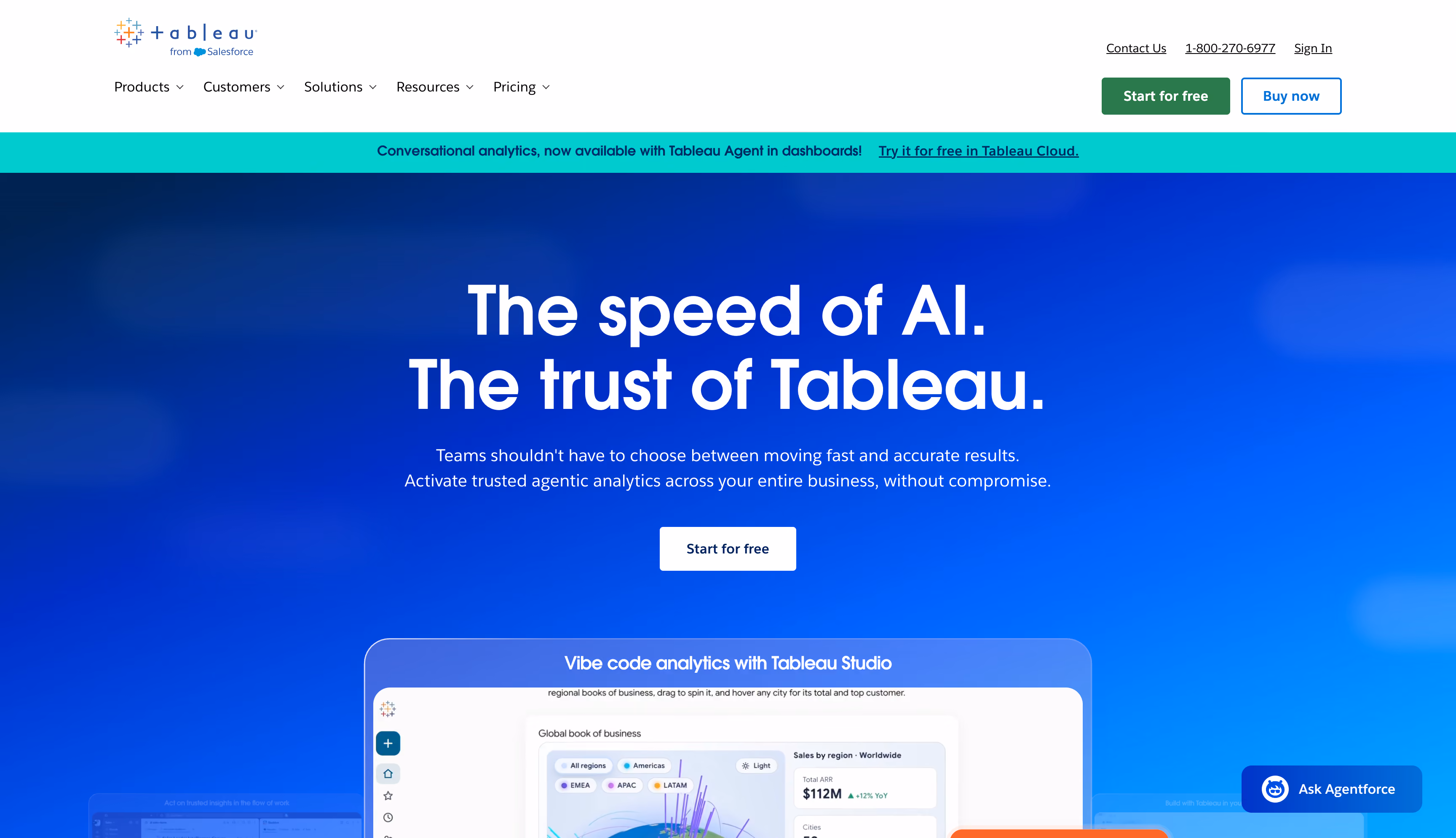 Tableu website homepage, a Shopify-native attribution and blended ROAS platform for DTC brands