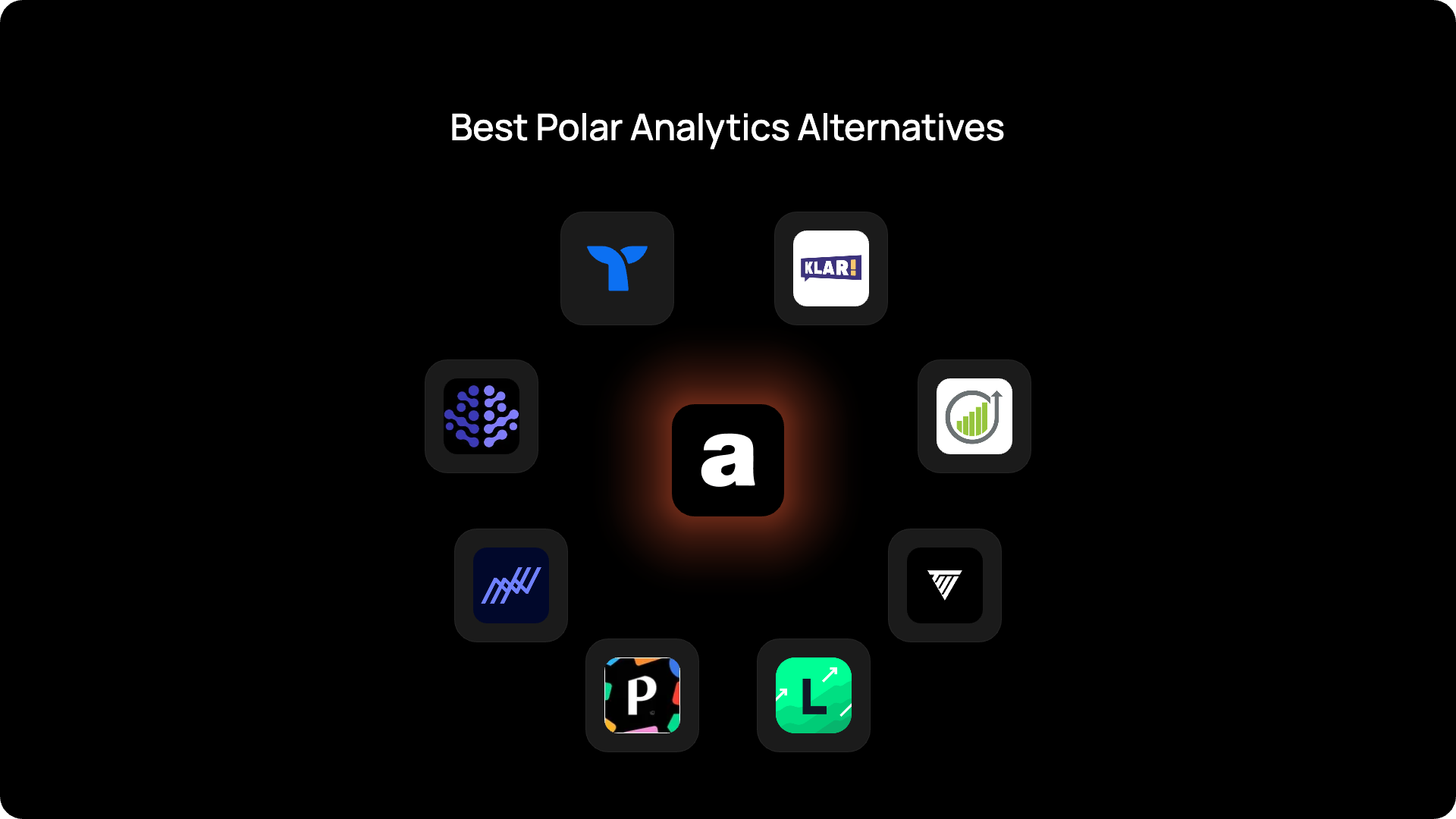 Logos of the 9 best Polar Analytics alternatives for 2026, with Admetrics at the center