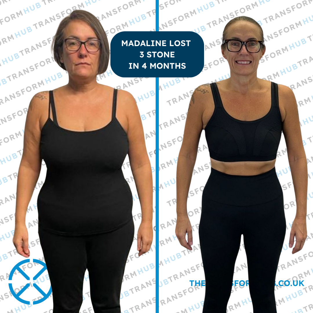 PLACEHOLDER — nervous beginner client before and after transformation photo