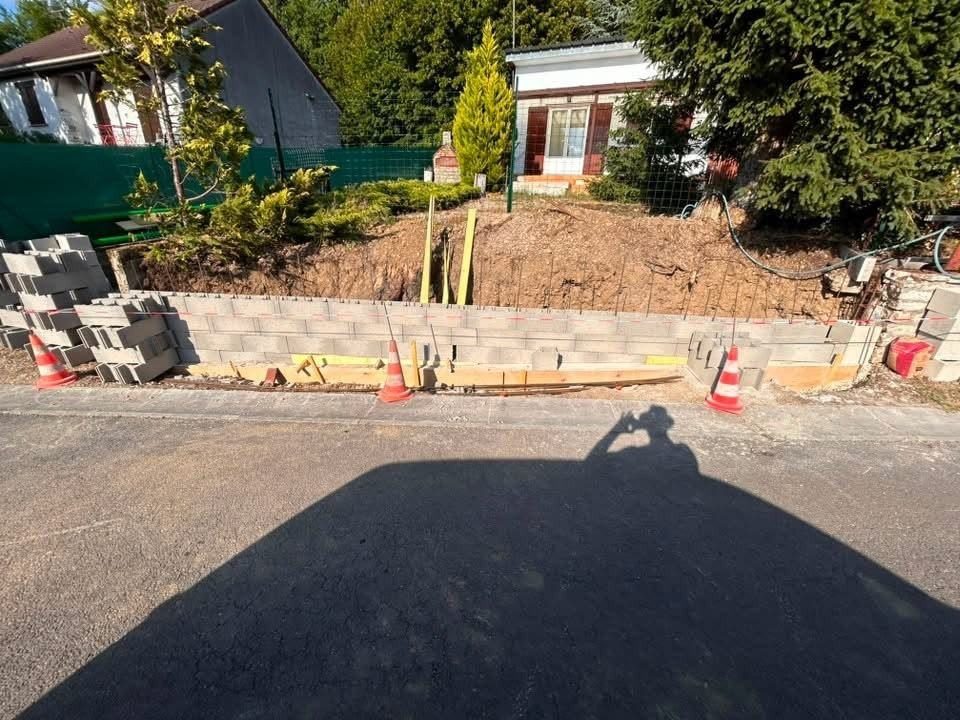 Soutènement en bord de voirie – Evry-Courcouronnes