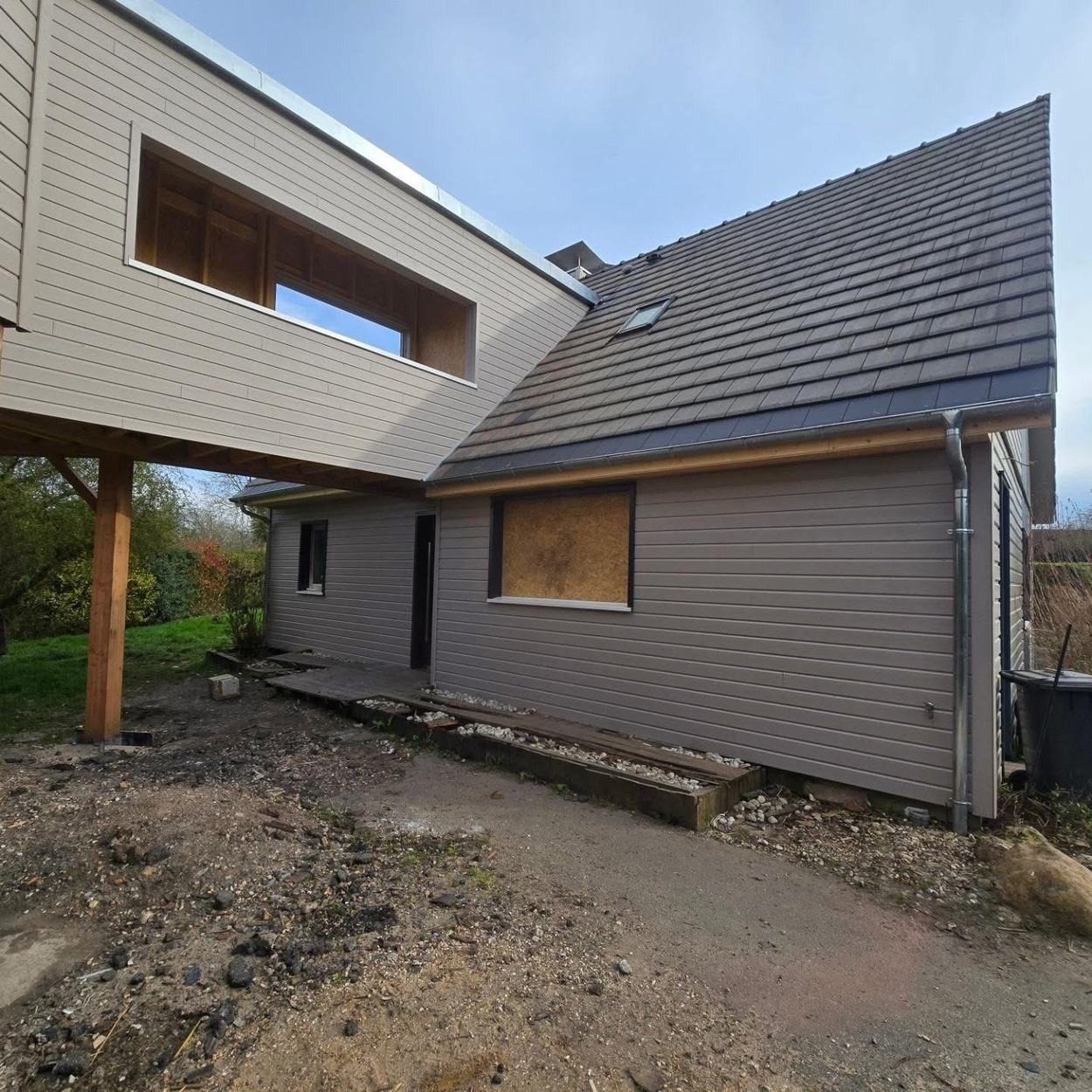 Extension ossature bois sur pilotis – Rouen