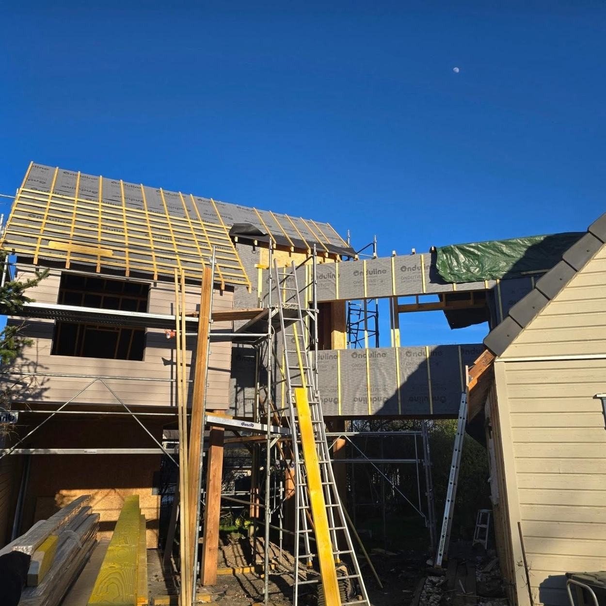Extension ossature bois sur pilotis – Rouen