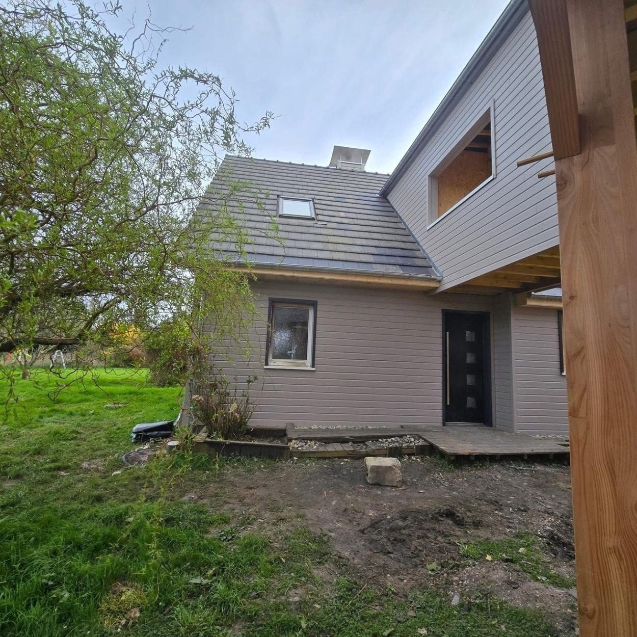 Extension ossature bois sur pilotis – Rouen