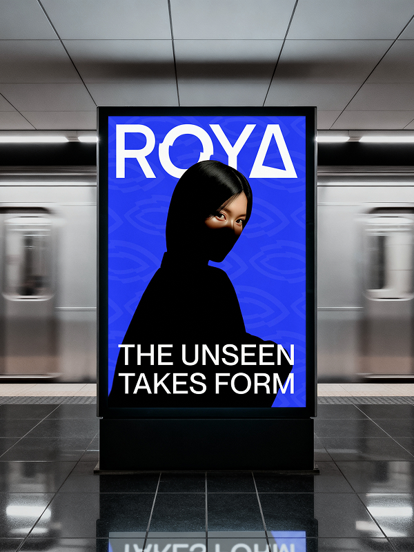 A roya digital digital in the subway.