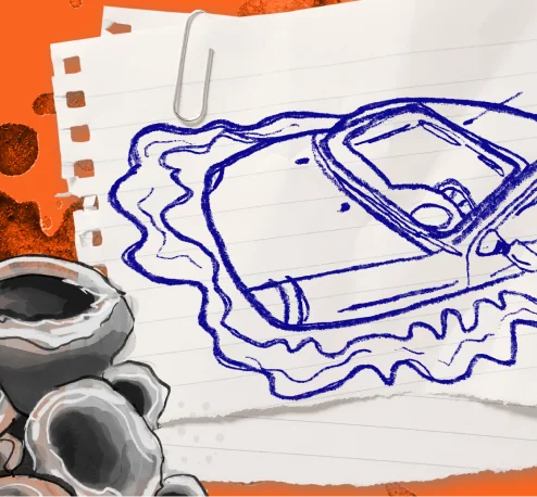 Blue hand-drawn illustration on lined paper representing Wake The Tiger's Annual Passes
