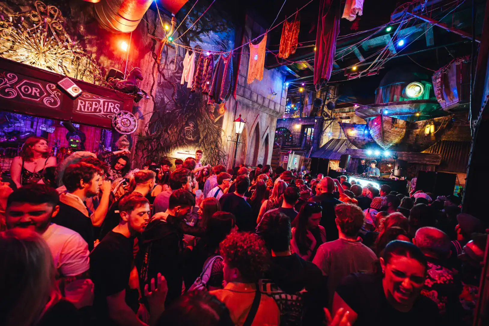 Crowded dance floor during a Wake The Tiger event