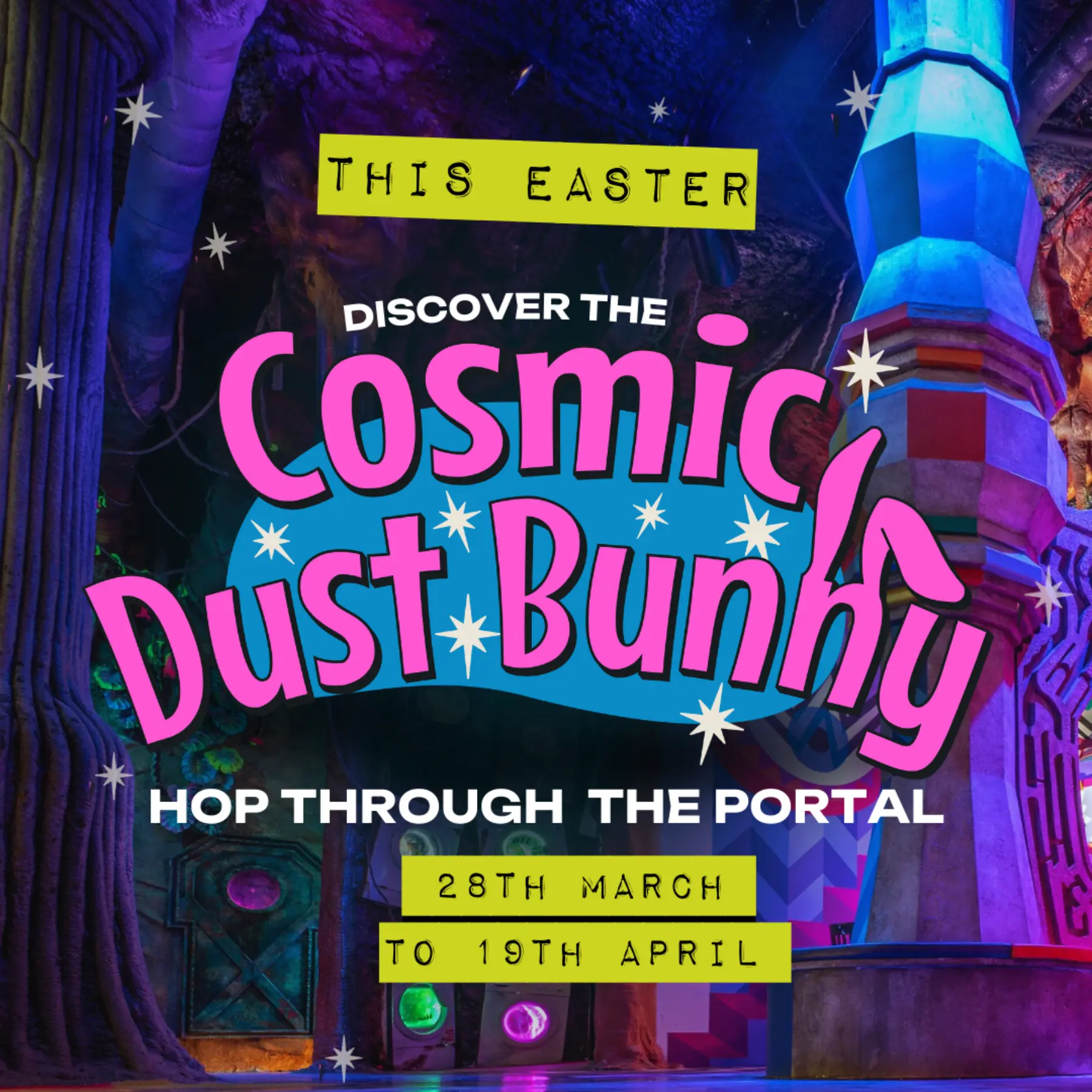 Hop Through the Portal Easter promotional artwork for Wake The Tiger