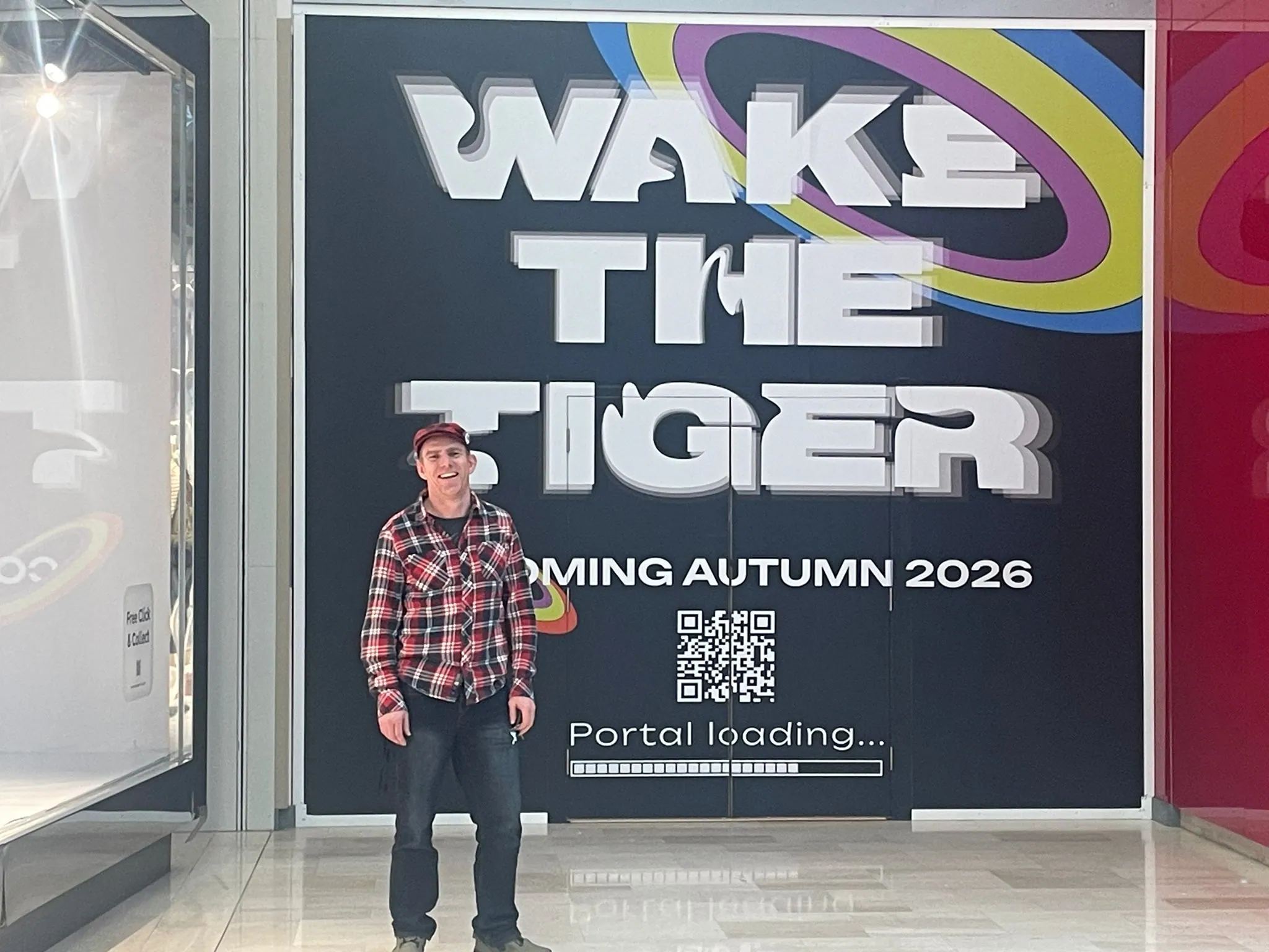 Wake The Tiger CEO Graham MacVoy in front of the new Westfield London venue