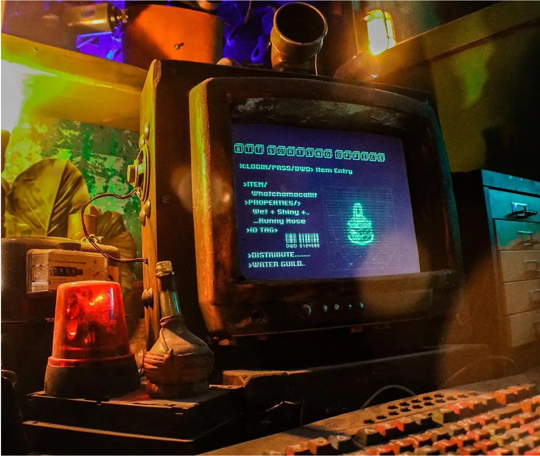 Computer screen at Wake The Tiger.