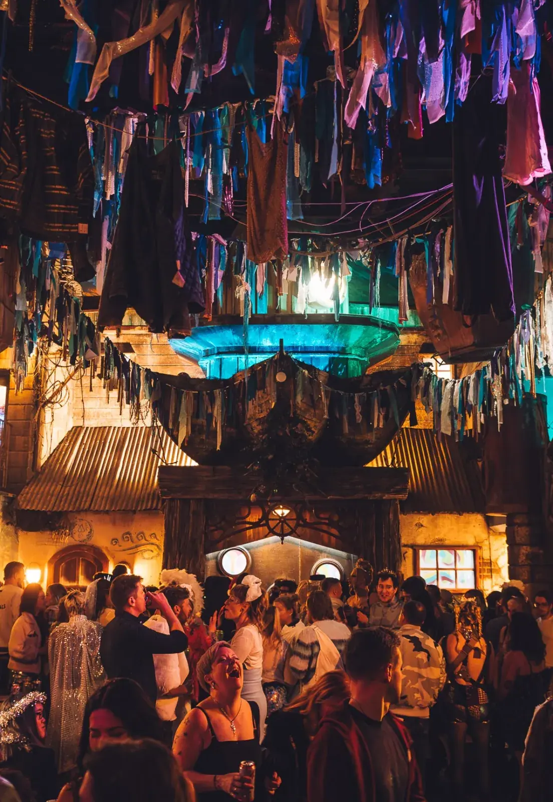 Colourful drapes during a celebration night at Wake The Tiger