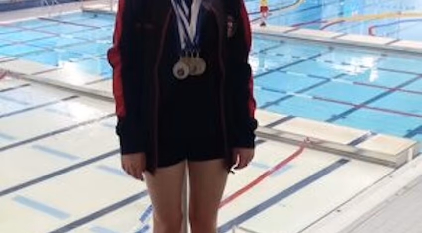 Kingsley's gold medal swimmer