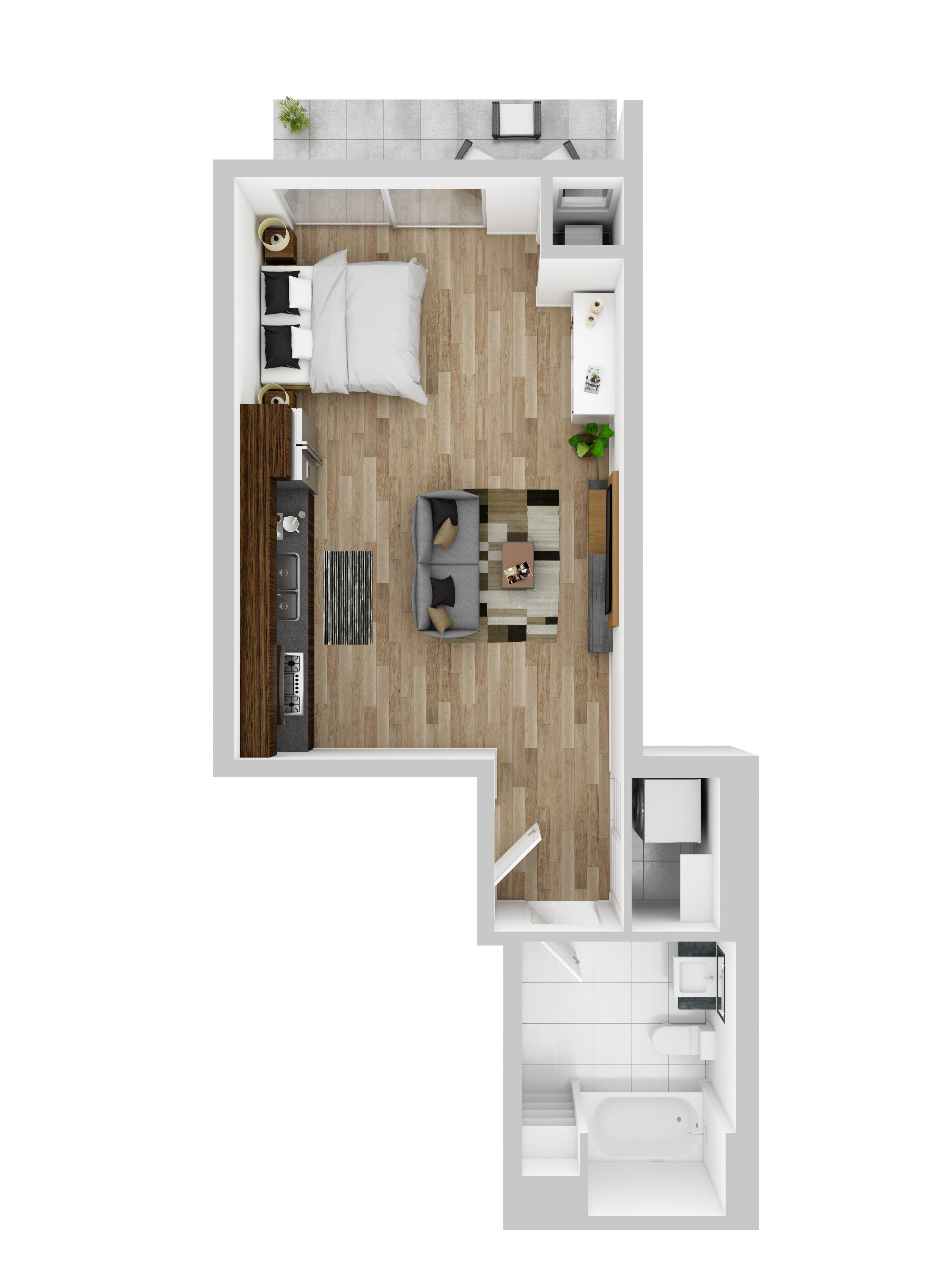 Studio floor plan at Crooks Reserve in Crooks, SD