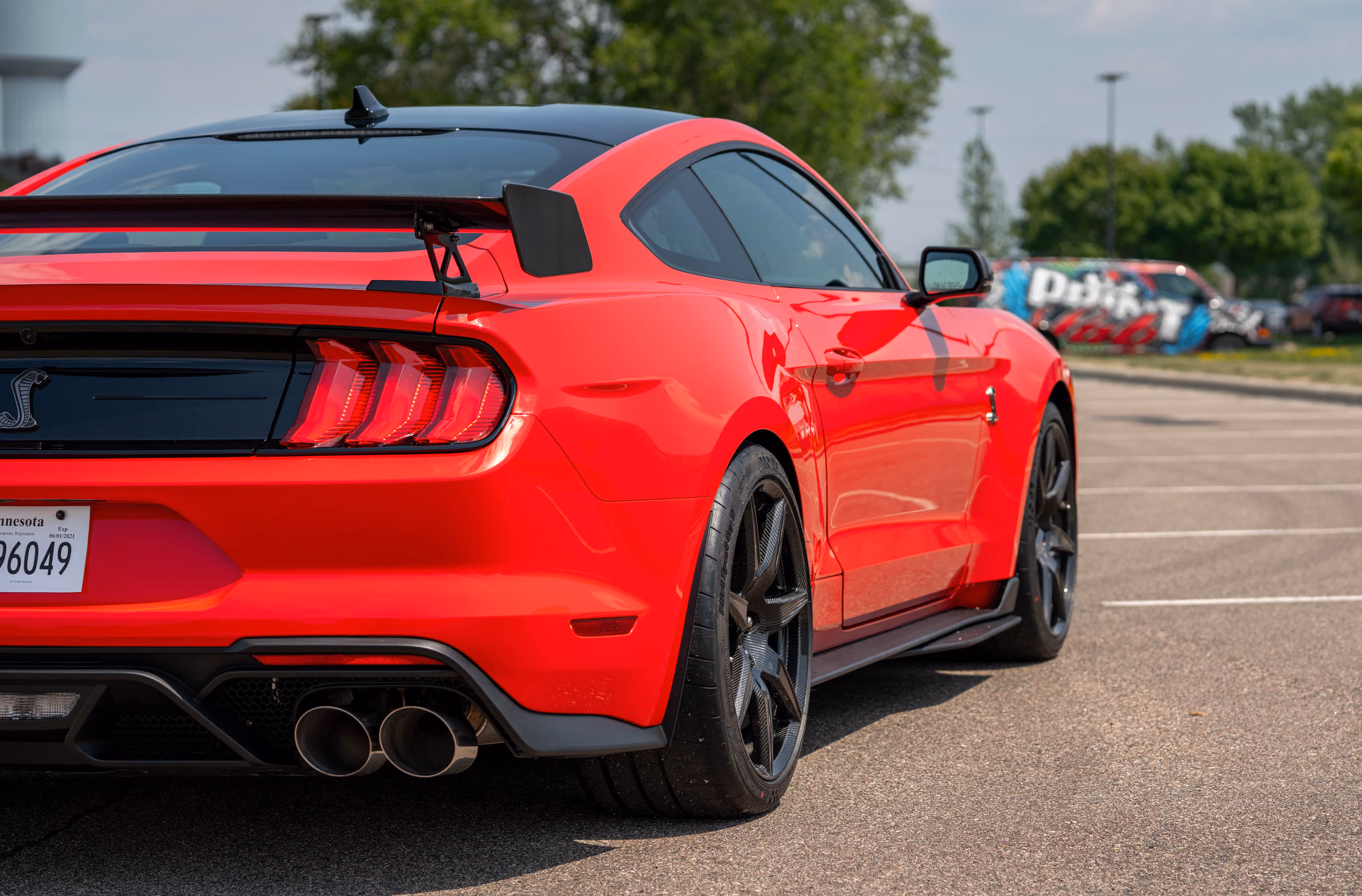 Mustang GT500 stripe detail by Print Lab Wraps